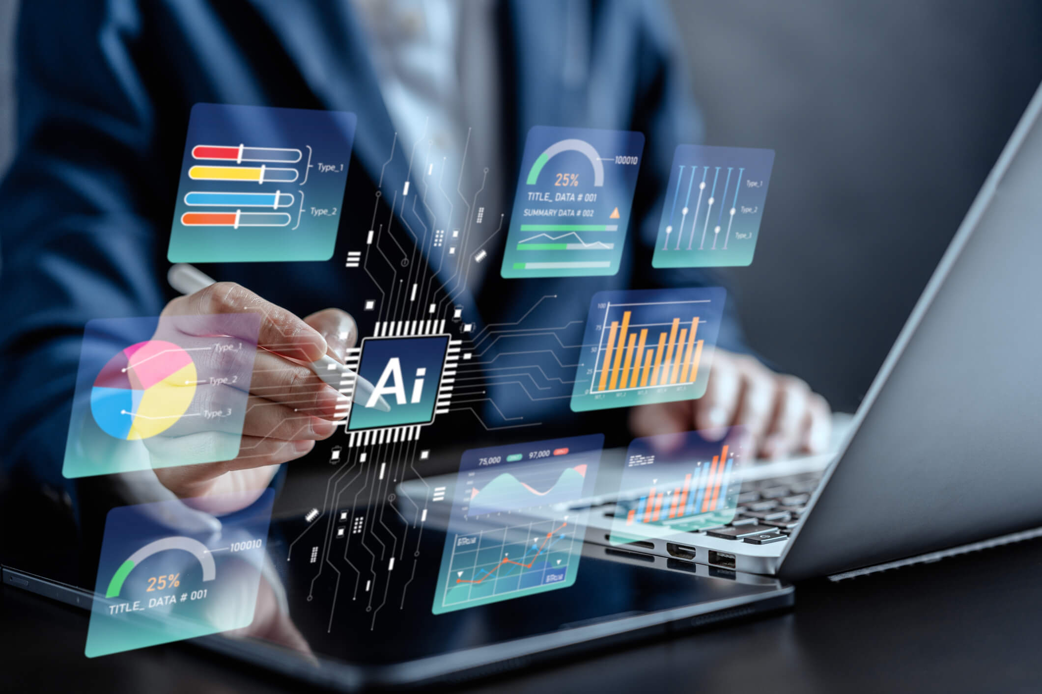 a person works with AI systems