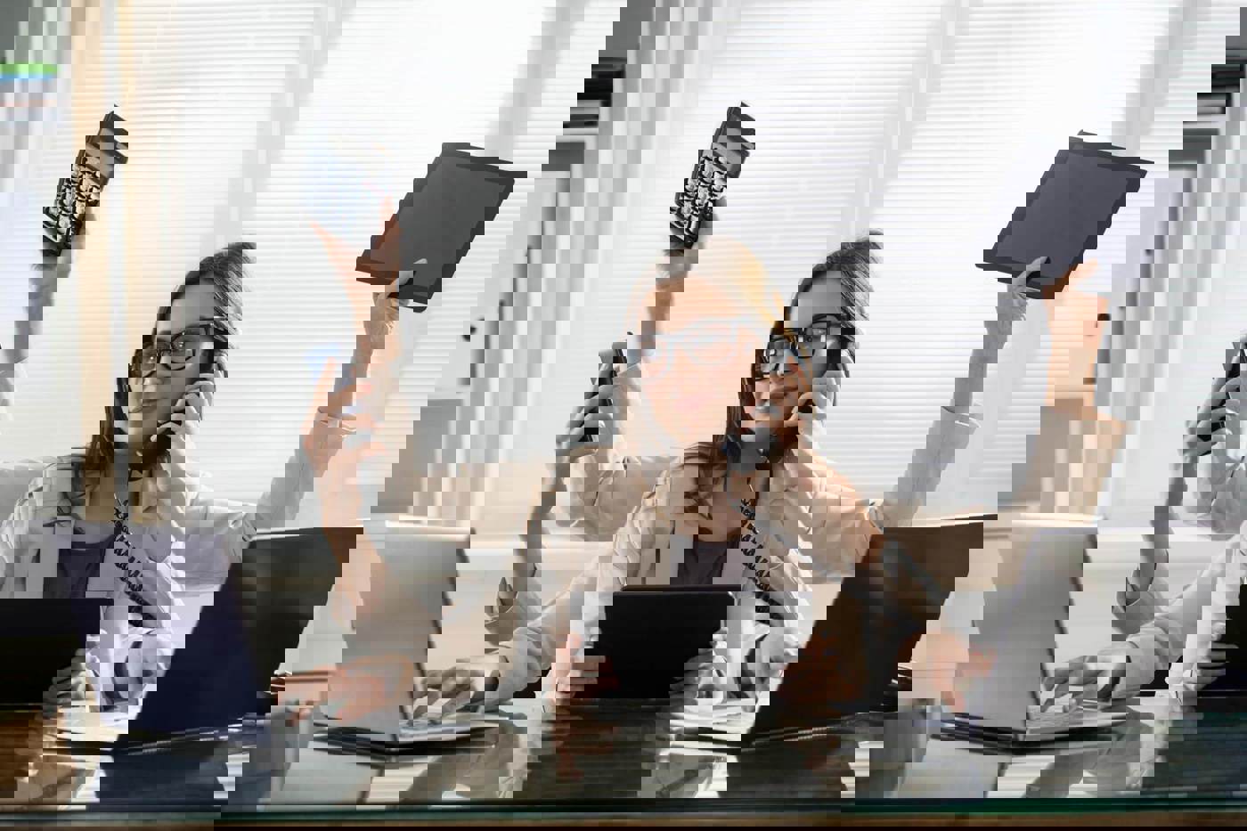 Woman with many arms