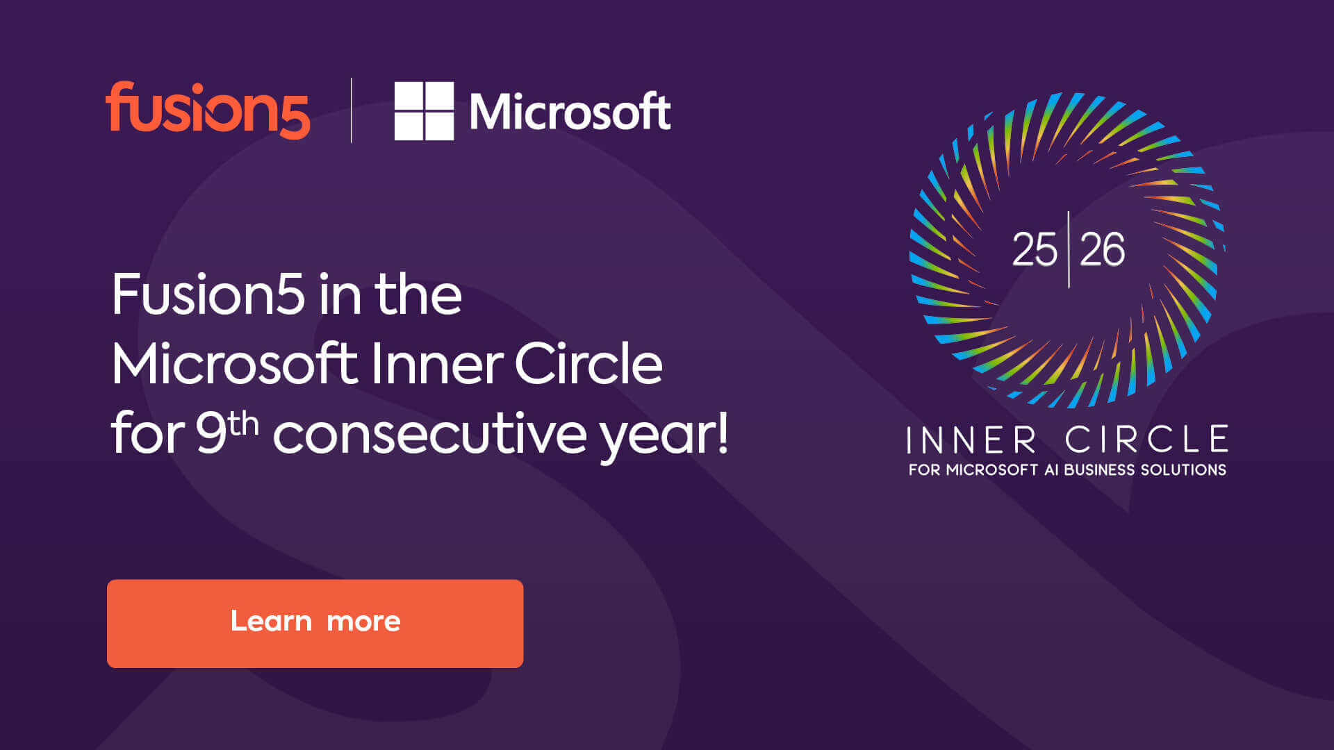 Microsoft Inner Source Fusion5 named Microsoft Inner Circle Partner 2025/26