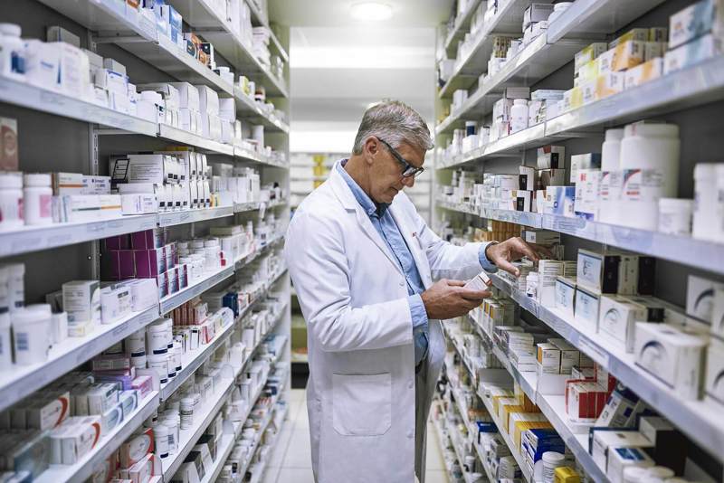 Pharmacist at work